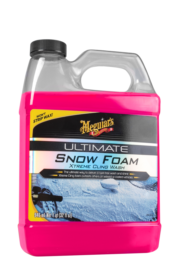 Frasco rosa de lavagem automóvel Meguiar's Snow Foam