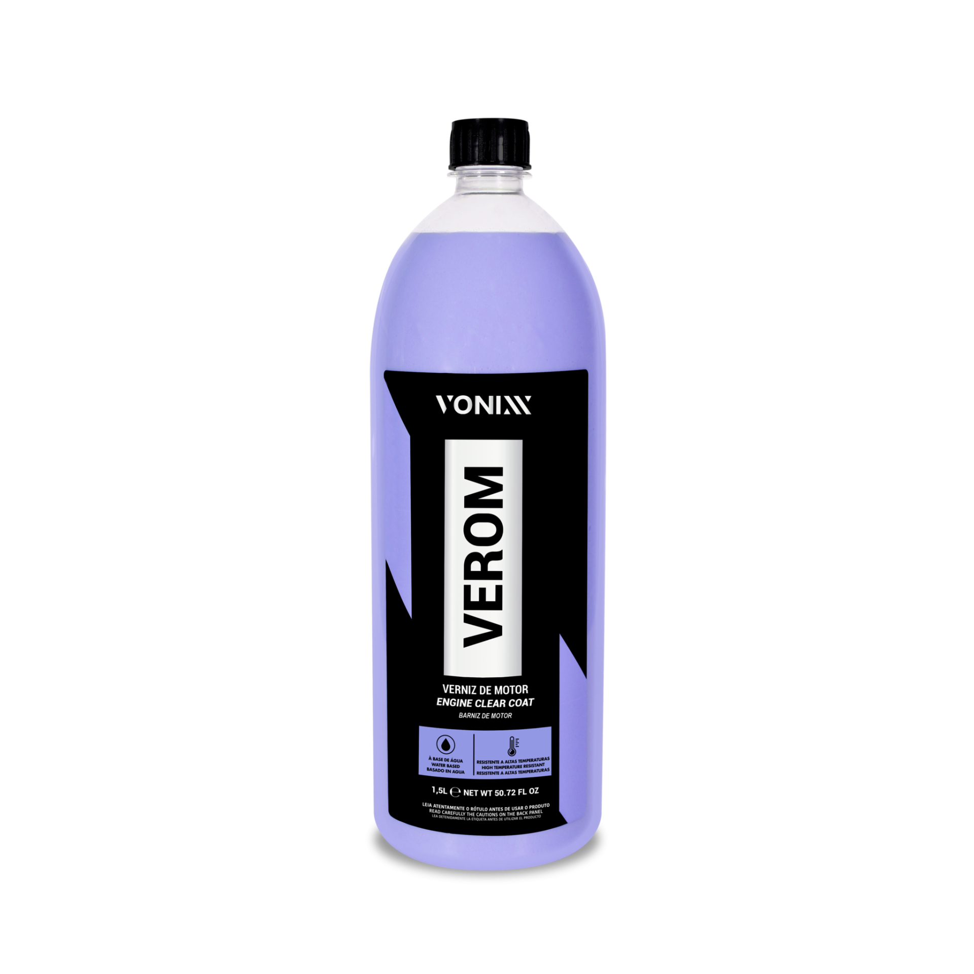 frasco roxo de verniz de motor VONIXX VEROM