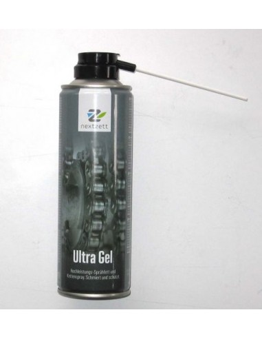 Frasco de spray de gel lubrificante Ultra Gel nextzett cinzento com palhinha branca
