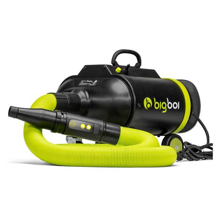 Secador profissional Bigboi preto e verde-limão com mangueira flexível