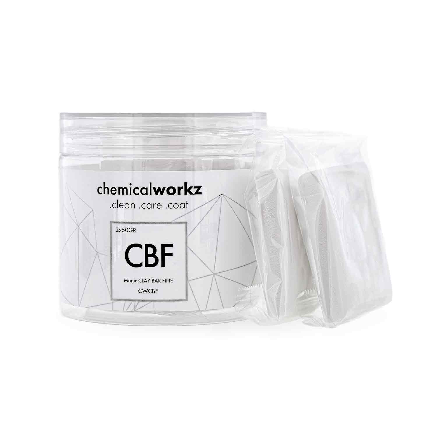 Embalagem transparente com cera em barra branca 'chemical workz clean care coat CBF'