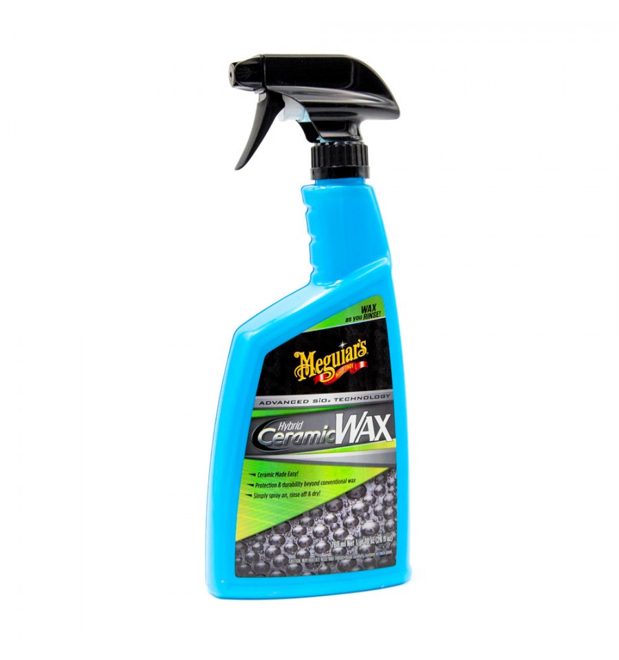 Frasco de spray azul Meguiar's Hybrid Ceramic WAX