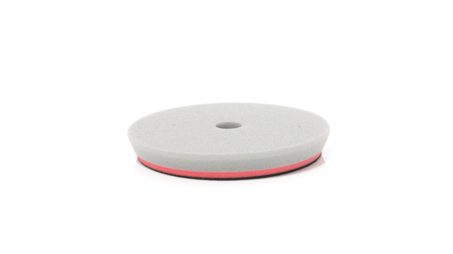 Esponja redonda para polimento com três camadas em branco, vermelho e preto com orifício central