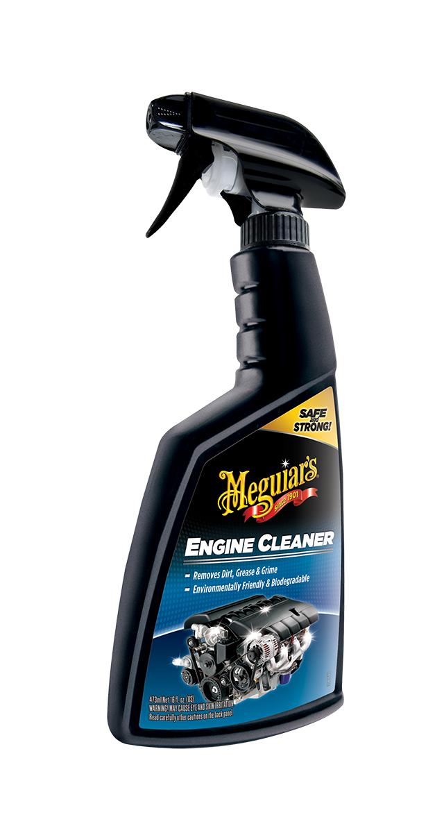 Frasco pulverizador preto Meguiar's Engine Cleaner para limpeza de motor