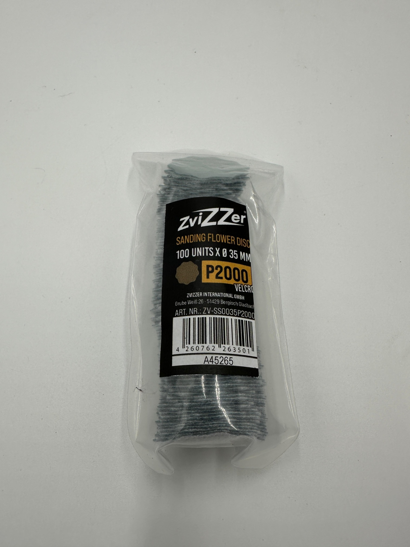 Pacote plástico com discos abrasivos ZviZZer P2000