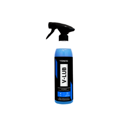 Frasco plástico azul com pulverizador preto de lubrificante spray V-LUB Vonixx