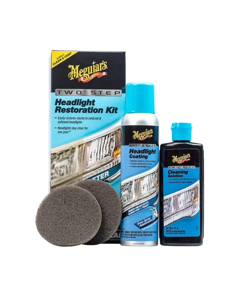 Kit de restauração para faróis Meguiar's com frascos e aplicadores