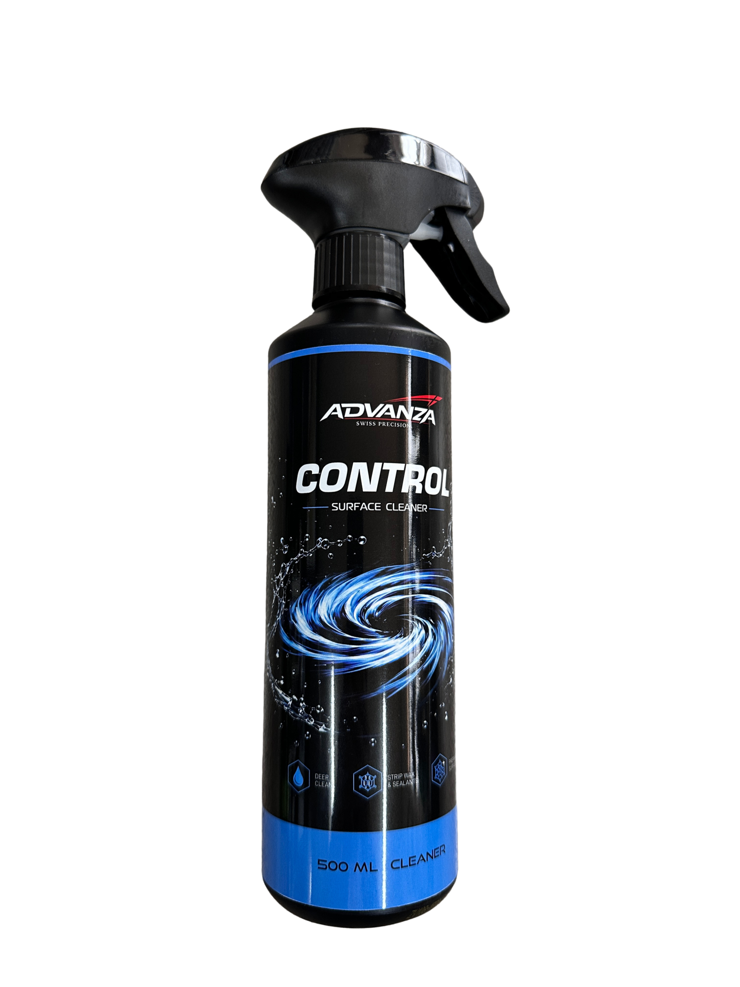Frasco pulverizador preto e azul ADVANZA Control Surface Cleaner