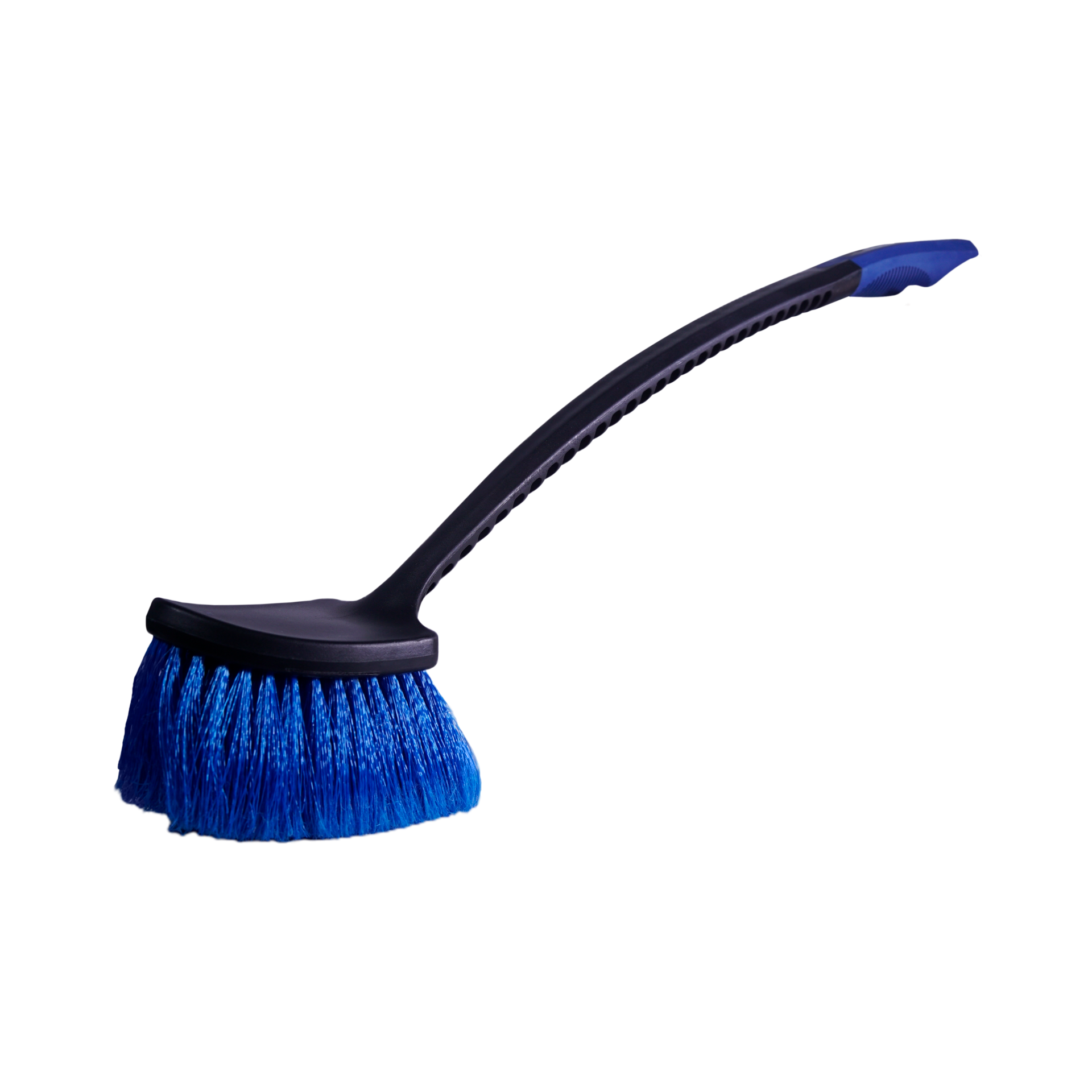 Escova de limpeza preta e azul com cerdas azuis