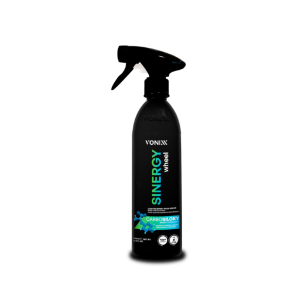 Frasco preto de spray VONIXX SINERGY Wheel para rodas
