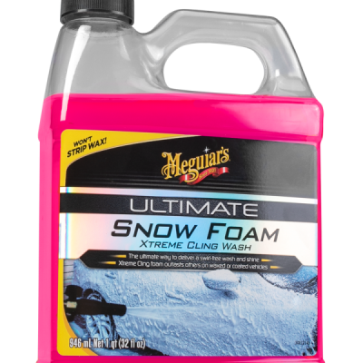 Frasco rosa de lavagem automóvel Meguiar's Snow Foam