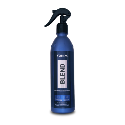 Frasco de spray azul VONIXX BLEND com tampa preta e rótulo azul escuro e branco