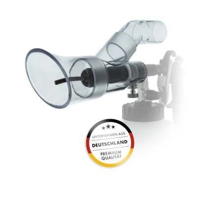 Escova extratora transparente e preta para limpeza automóvel com selo de qualidade alemã