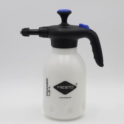 Frasco pulverizador MESTO Foamer 1.0L preto, branco e azul