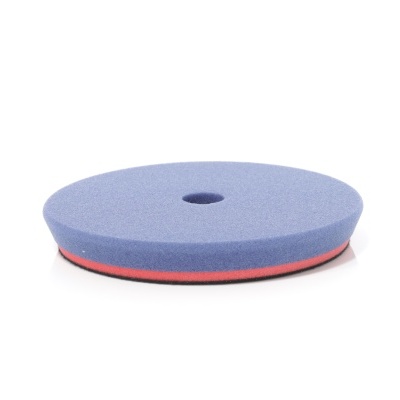 Esponja polifoam redonda azul com disco vermelho e buraco no centro
