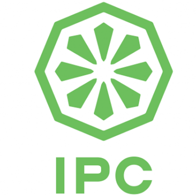 Logotipo verde IPC com figura octagonal