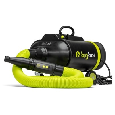 Secador profissional Bigboi preto e verde-limão com mangueira flexível