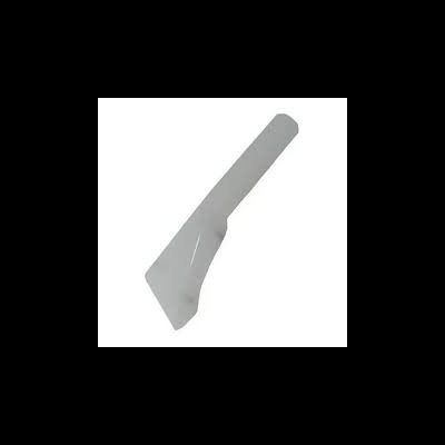 Espátula branca de plástico com cabo comprido e lâmina larga