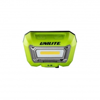 Luz frontal compacta UNILITE cor verde fluorescente e cinza