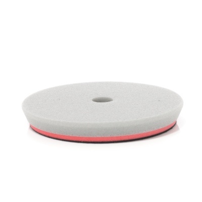 Esponja redonda para polimento com três camadas em branco, vermelho e preto com orifício central