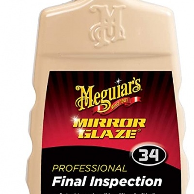 Frasco spray Meguiar's Mirror Glaze 34 Final Inspection para polimento automóvel
