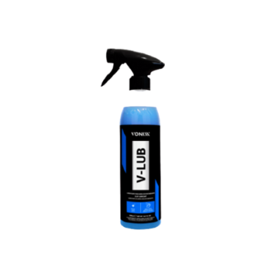 Frasco plástico azul com pulverizador preto de lubrificante spray V-LUB Vonixx