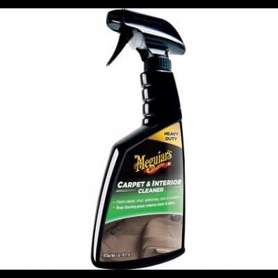 Frasco de spray preto para limpeza de carpetes e interiores de carros Meguiar's