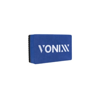 Esponja azul VONIXX com borda preta e logo branco