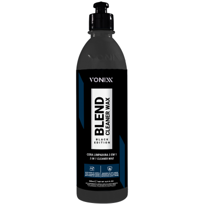 Frasco preto de cera limpaadora automotiva Vonixx Blend Black Edition
