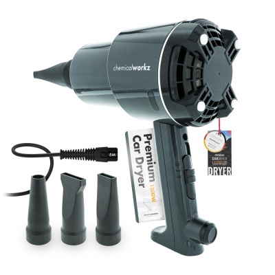 Secador de carro Premium car Dryer preto com três bocais e cabo preto