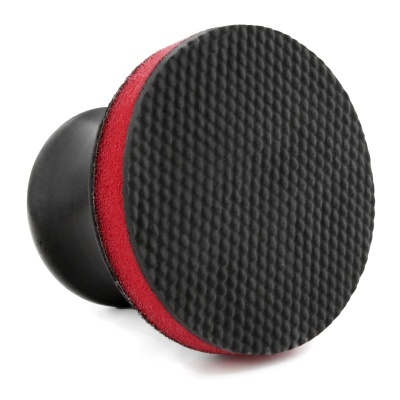 Polidor redondo preto e vermelho para automóvel