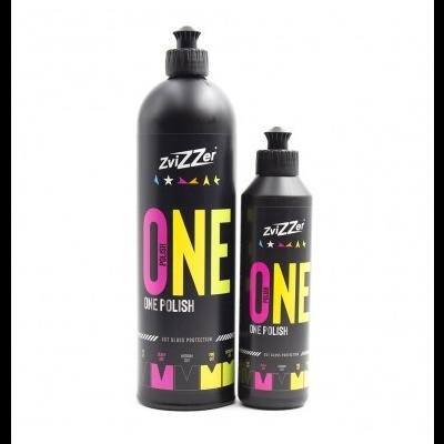 Duas embalagens pretas de produto para polimento ZviZZer ONE POLISH