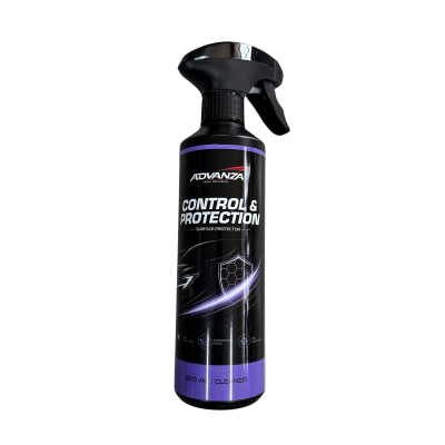 Frasco spray preto e roxo com etiqueta com texto branco e roxo