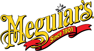Logótipo Meguiar's amarelo com faixa vermelha e texto 'Since 1901'