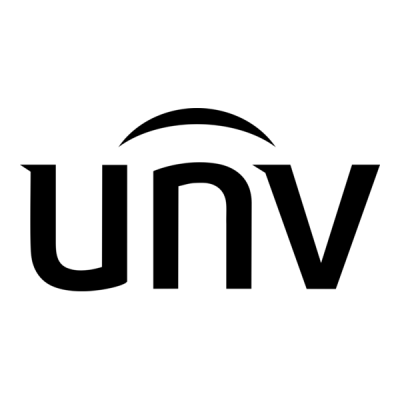 Logotipo 'unv' preto com arco sobre a letra n
