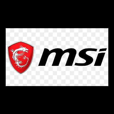 Logótipo vermelho com dragão branco e texto preto 'msi'