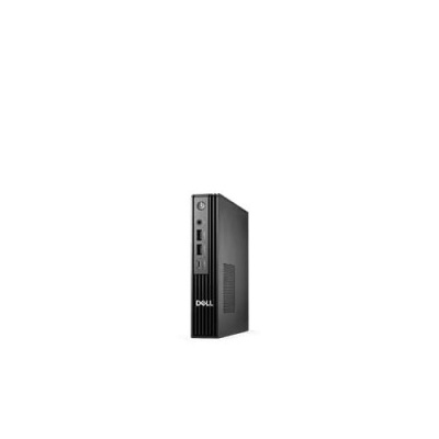 Computador de secretária minitower Dell preto num fundo branco