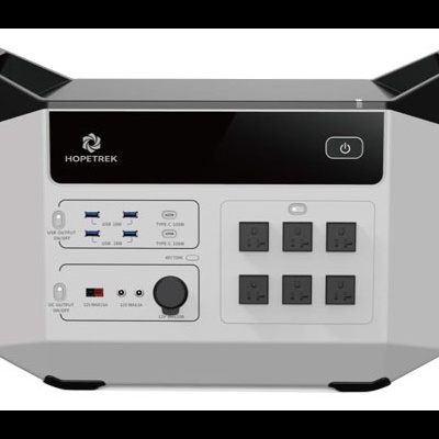 Gerador portátil Hopetrek com várias tomadas e portas USB