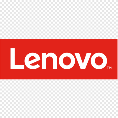 Logótipo Lenovo em fundo vermelho