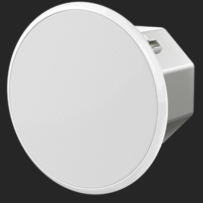 Coluna de teto branca redonda com grade perfurada