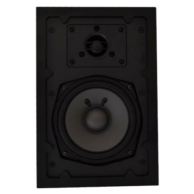 Coluna de som embutida preta com dois altifalantes