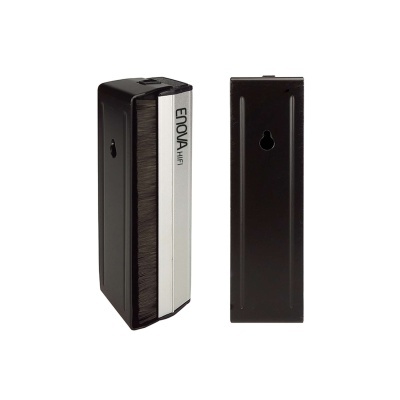 Suporte de parede e escova ENOVA preta e prateada