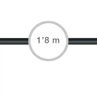 Cabo HDMI preto de 1,8 metros com conectores em ambas as extremidades