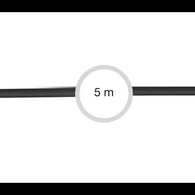 Cabo adaptador USB preto com conector USB tipo A e porta USB fêmea, etiqueta PIONEER.