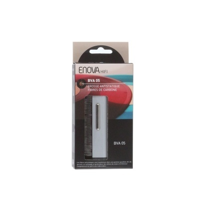 Escova antistática ENOVA HIFI BVA 05 com cerdas de fibras de carbono na embalagem preta