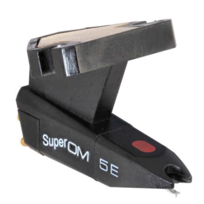 Mediador de guitarra preto SuperOM 5 E com botão vermelho