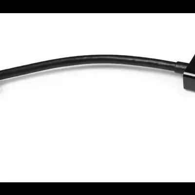 Adaptador HDMI para DisplayPort com cabo curto preto e texto PROZOR na caixa do conector