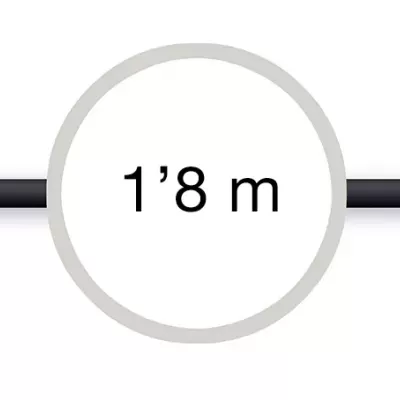 Cabo de áudio preto com conectores jack 3,5 mm