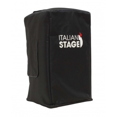Capa protetora preta para equipamento com o texto ITALIAN STAGE
