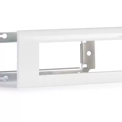 Suporte de montagem eléctrico retangular metálico e plástico branco